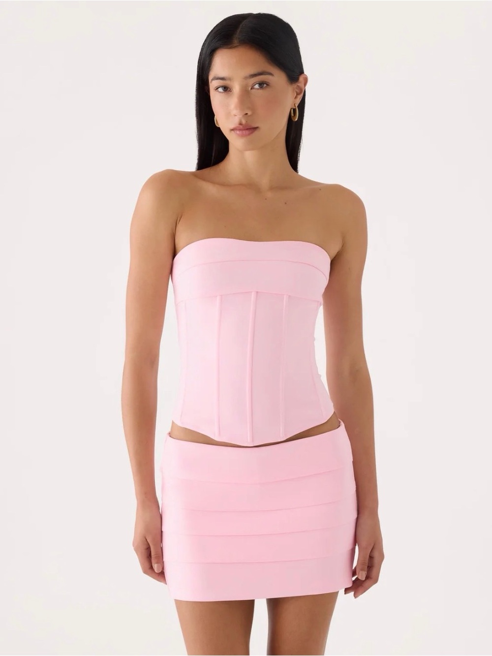 Peppermayo Super Model Crepe Corset Top - Pink